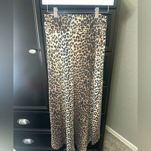 Animal print maxi skirt
